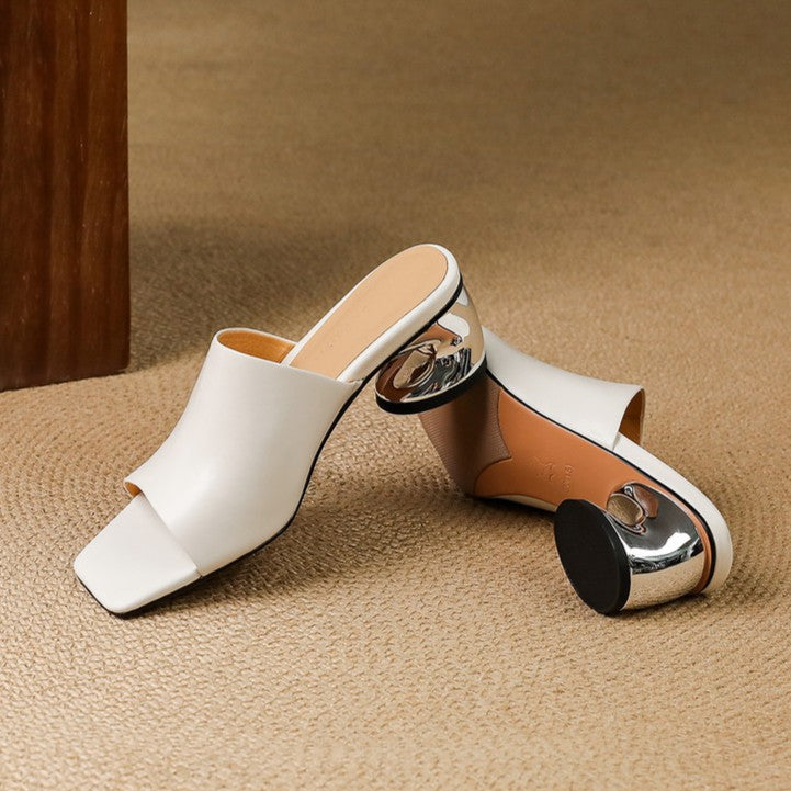 VIRELLE™ Curve Leather Mule