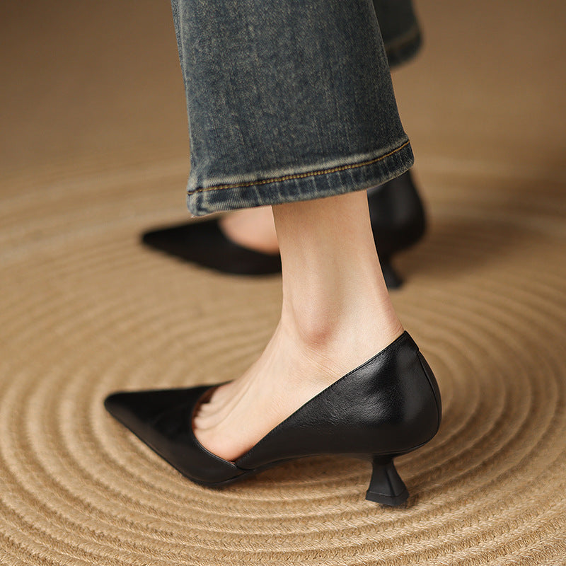 CEYRA™ Leather Kitten Heels