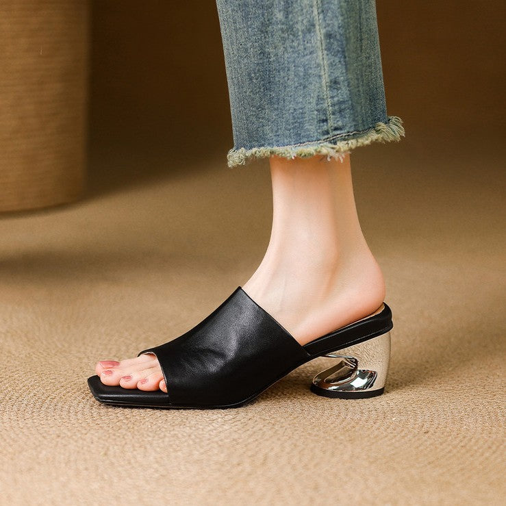 VIRELLE™ Curve Leather Mule