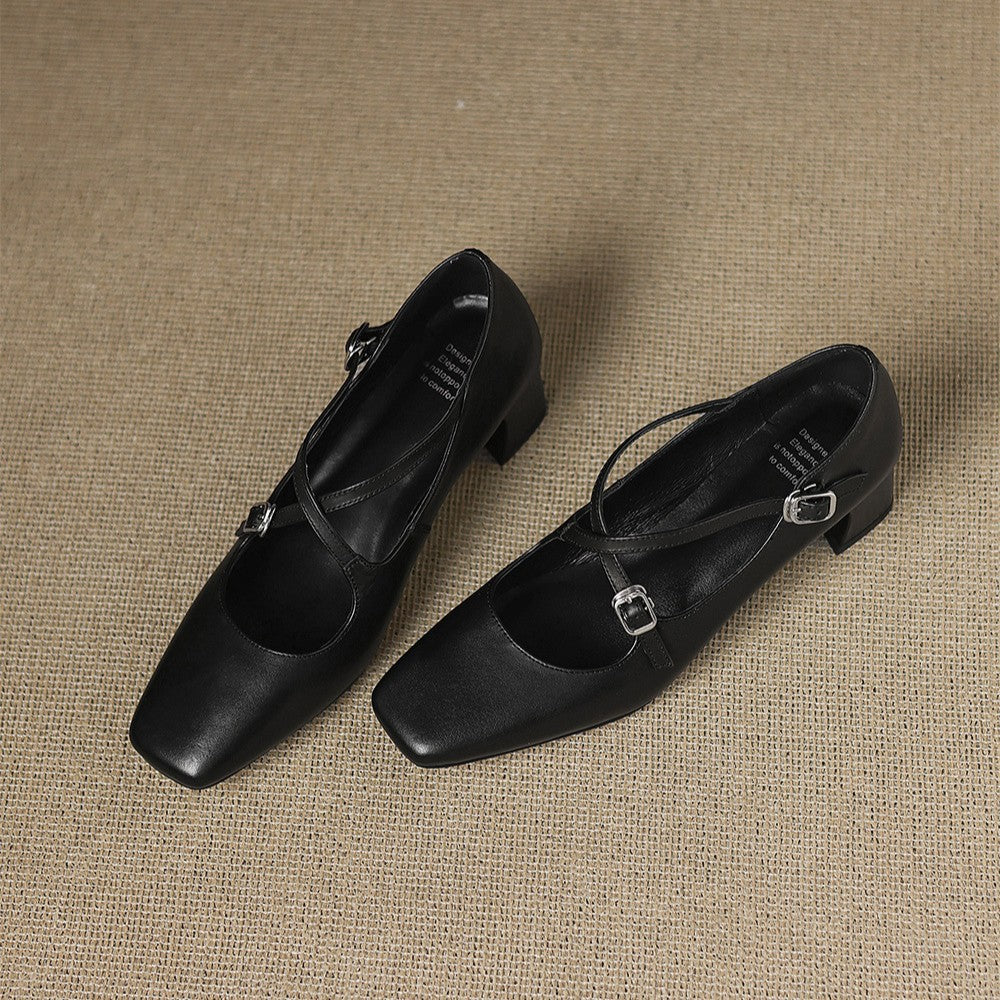 MARVANE™ Leather Kitten Heels