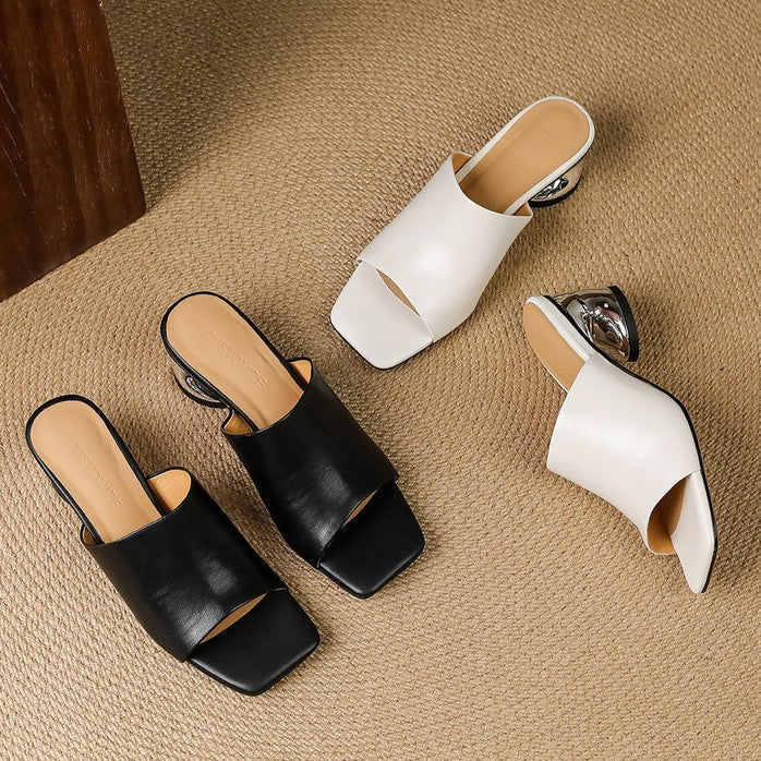 VIRELLE™ Curve Leather Mule