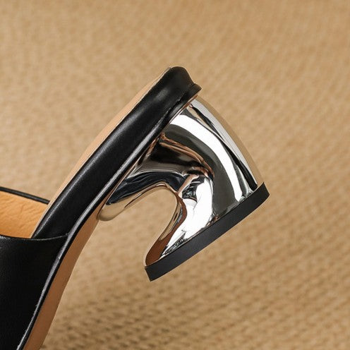 VIRELLE™ Curve Leather Mule