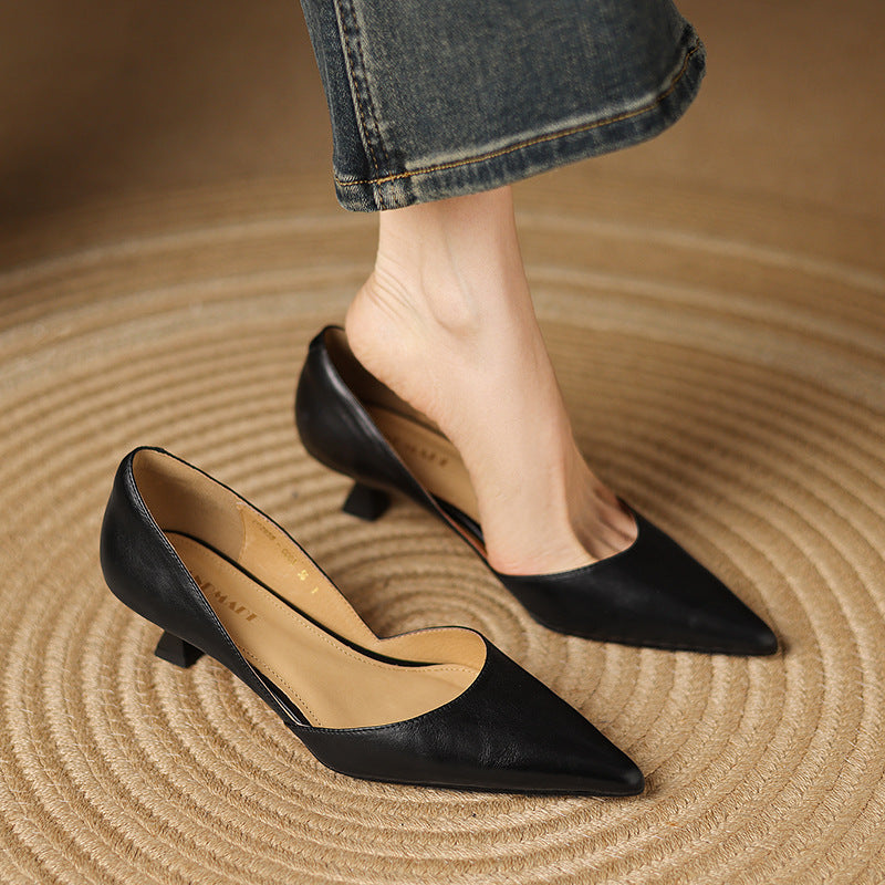CEYRA™ Leather Kitten Heels