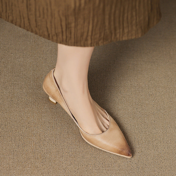 CALENNE™ Leather Kitten Heels