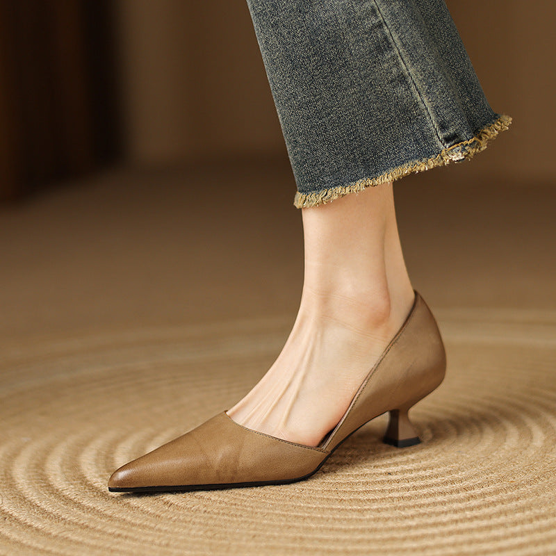 CEYRA™ Leather Kitten Heels