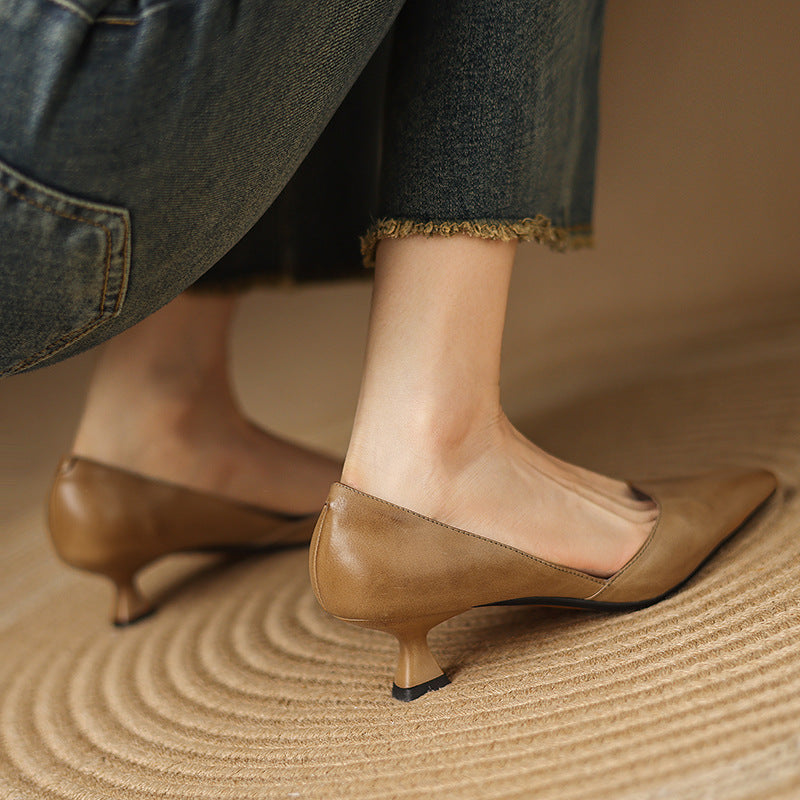 CEYRA™ Leather Kitten Heels