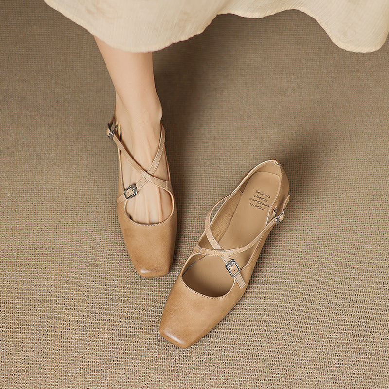 MARVANE™ Leather Kitten Heels