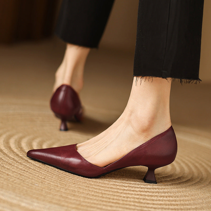 CEYRA™ Leather Kitten Heels