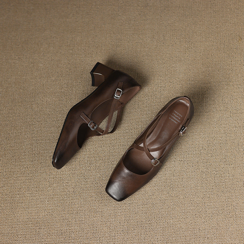 MARVANE™ Leather Kitten Heels
