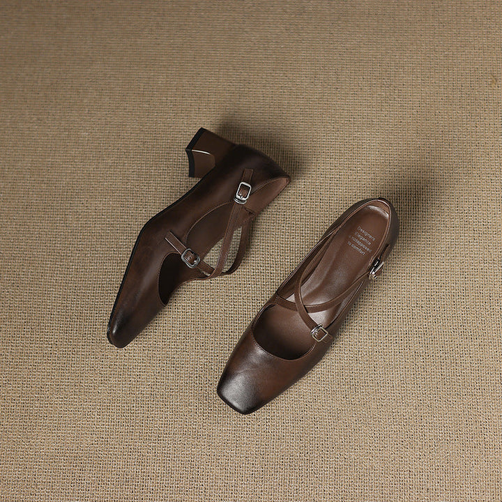 MARVANE™ Leather Kitten Heels