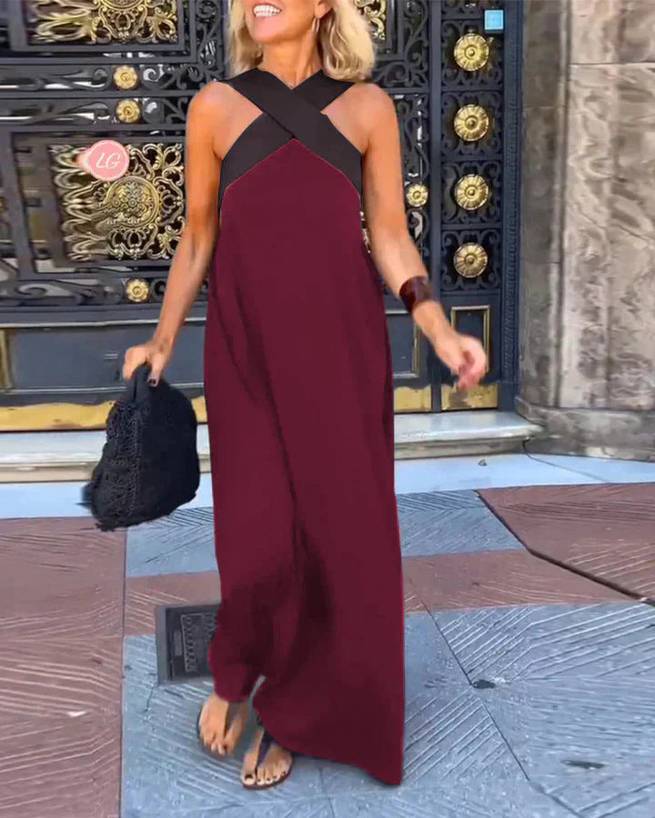 Quirine™ Wrap-Front Maxi Dress