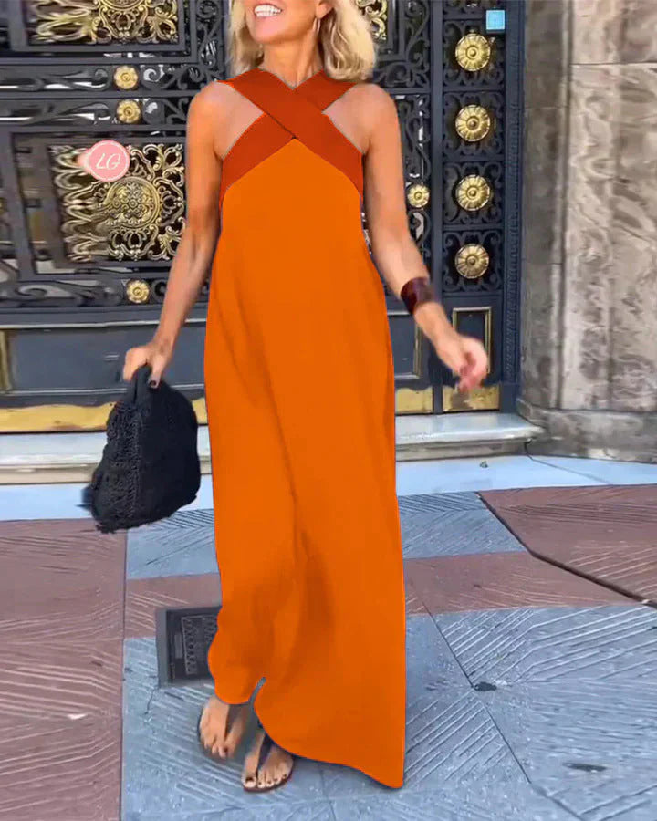 Quirine™ Wrap-Front Maxi Dress