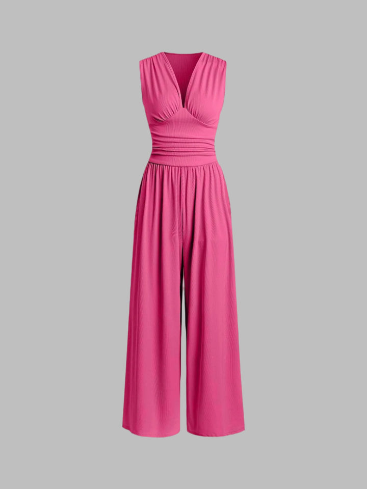 Charity™ Chic Sleeveless Wide-Leg Jumpsuit