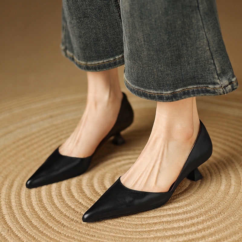 CEYRA™ Leather Kitten Heels