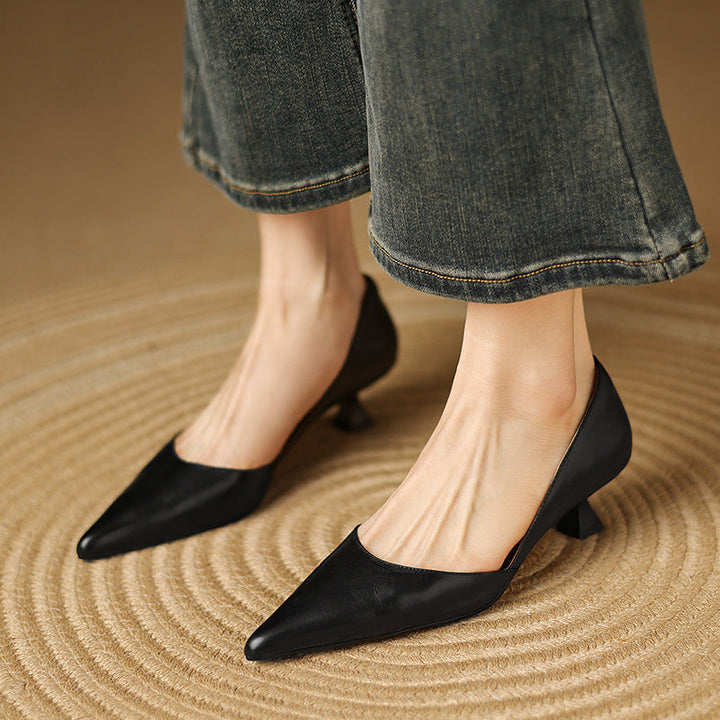 CEYRA™ Leather Kitten Heels