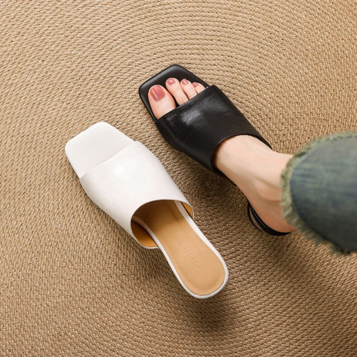 VIRELLE™ Curve Leather Mule