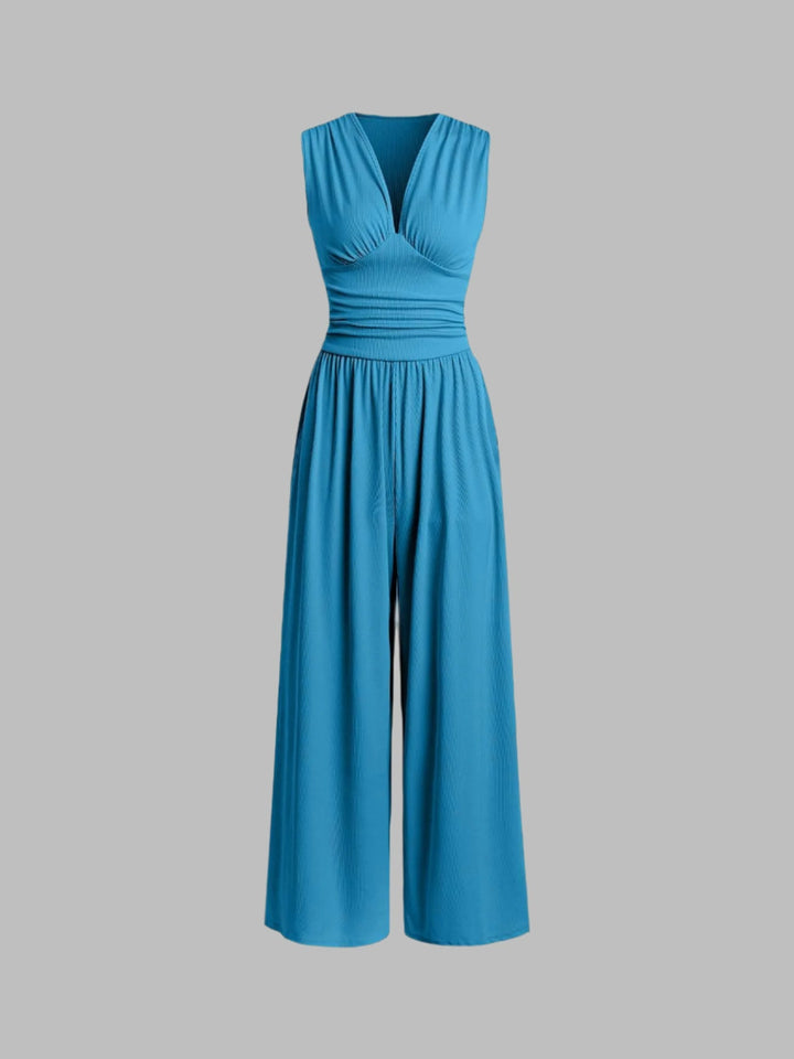 Charity™ Chic Sleeveless Wide-Leg Jumpsuit