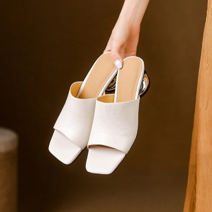 VIRELLE™ Curve Leather Mule