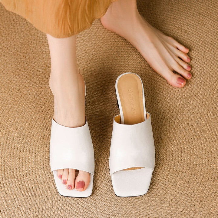 VIRELLE™ Curve Leather Mule
