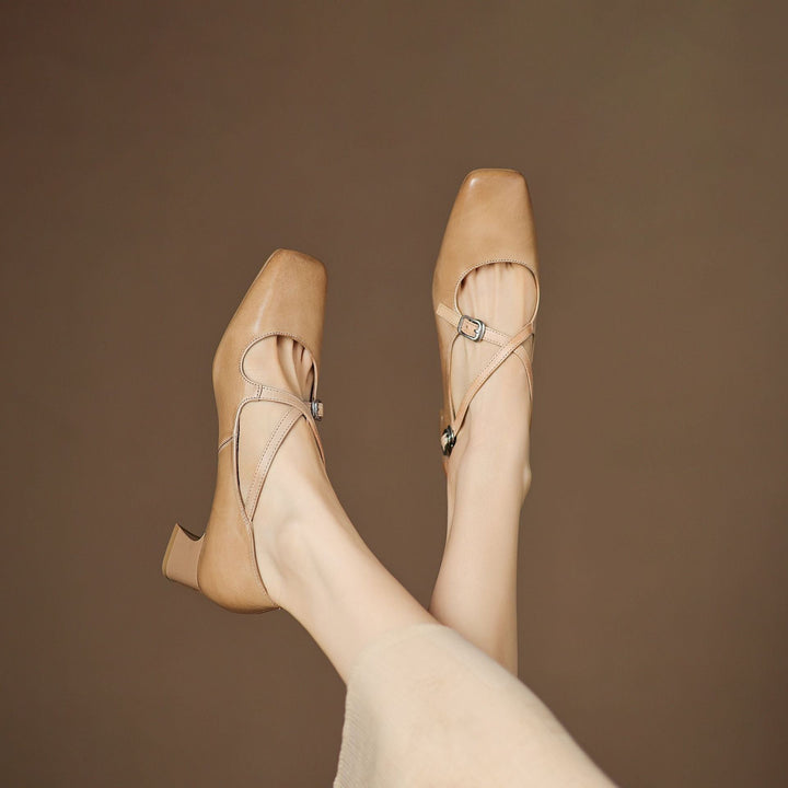 MARVANE™ Leather Kitten Heels