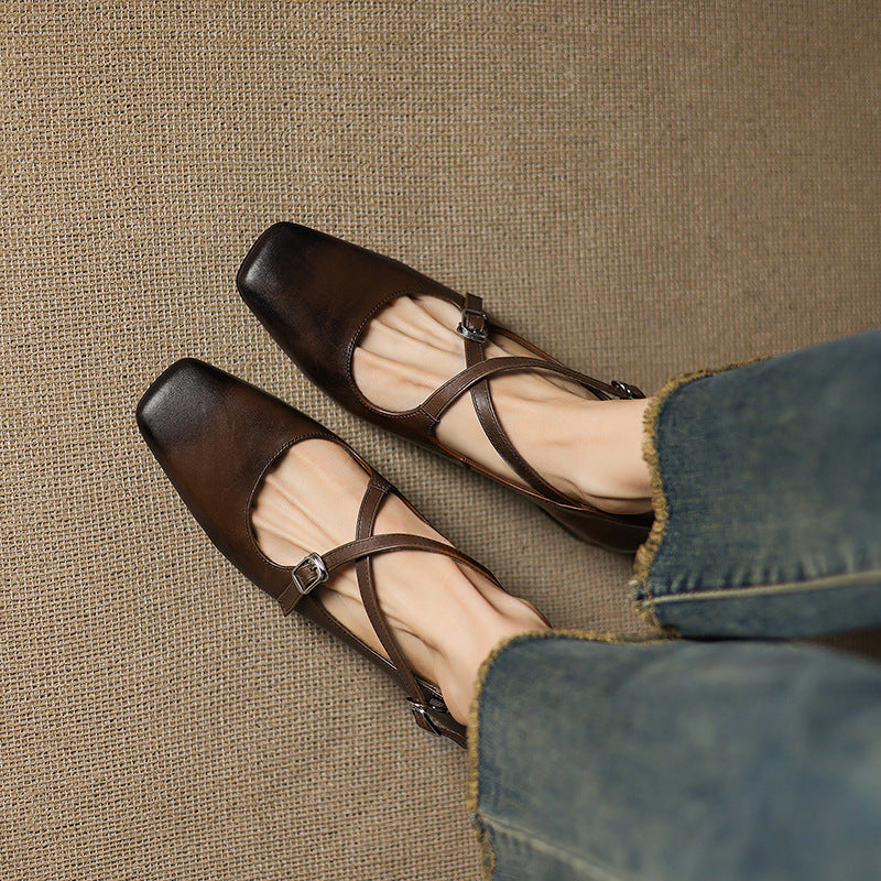 MARVANE™ Leather Kitten Heels