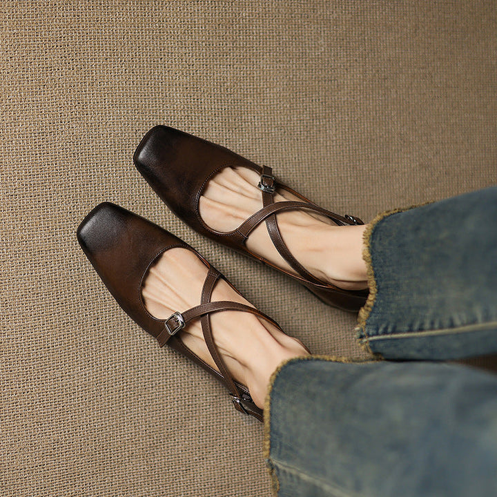 MARVANE™ Leather Kitten Heels