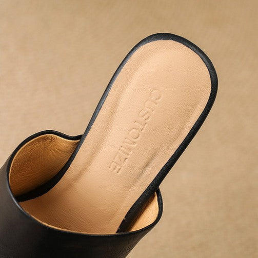 VIRELLE™ Curve Leather Mule
