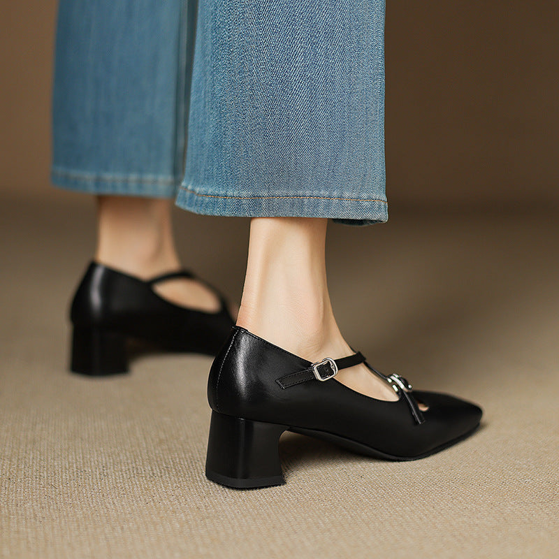 MARVANE™ Leather Kitten Heels