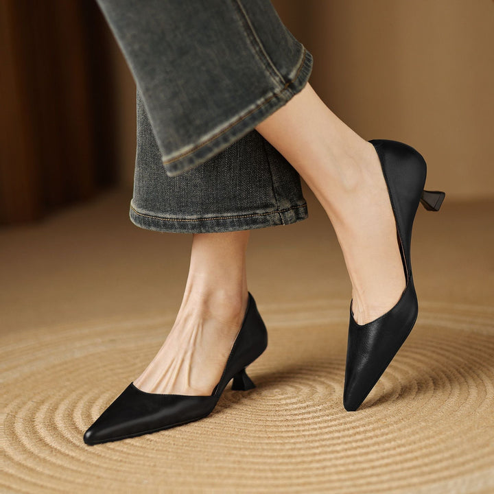 CEYRA™ Leather Kitten Heels