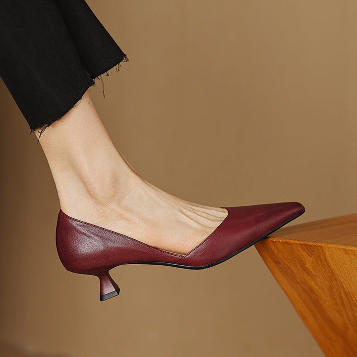 CEYRA™ Leather Kitten Heels
