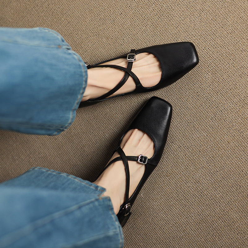 MARVANE™ Leather Kitten Heels