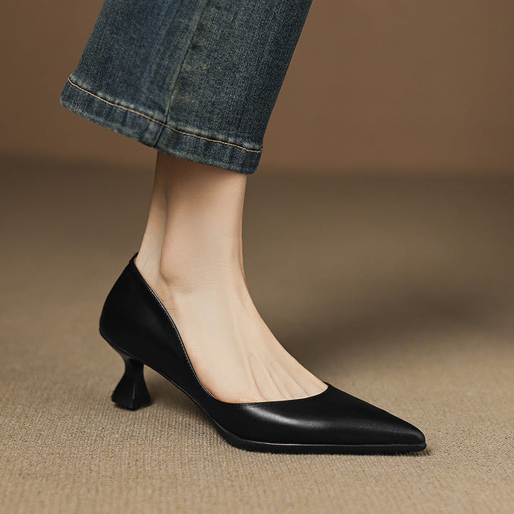 CALENNE™ Leather Kitten Heels