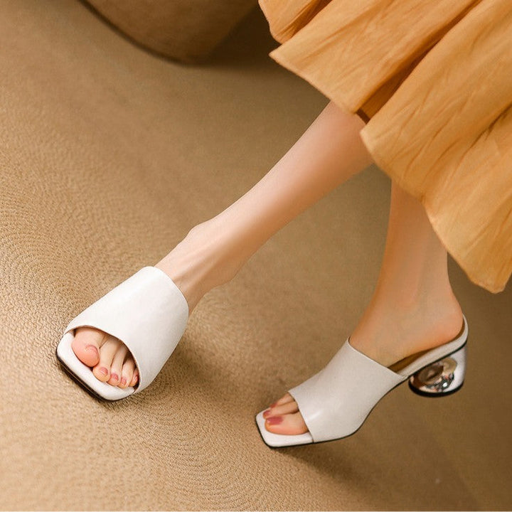 VIRELLE™ Curve Leather Mule