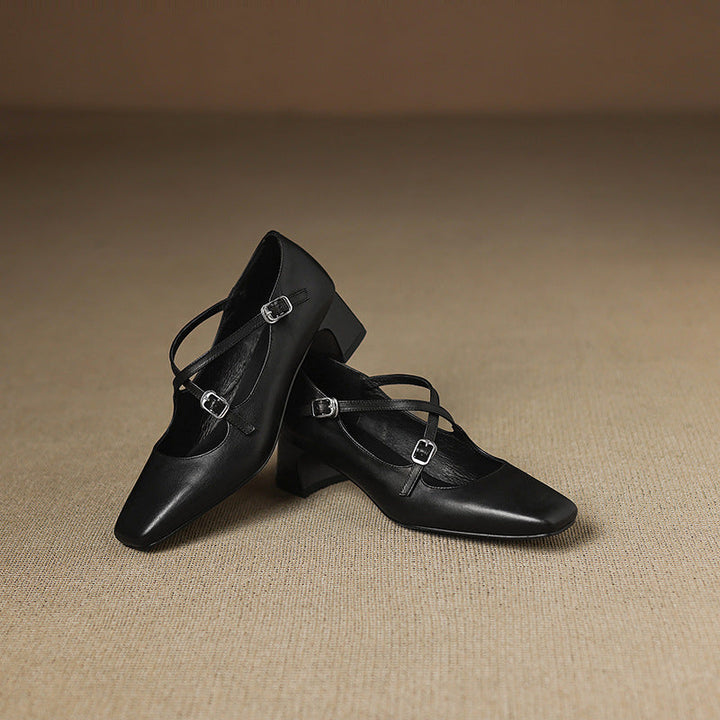 MARVANE™ Leather Kitten Heels