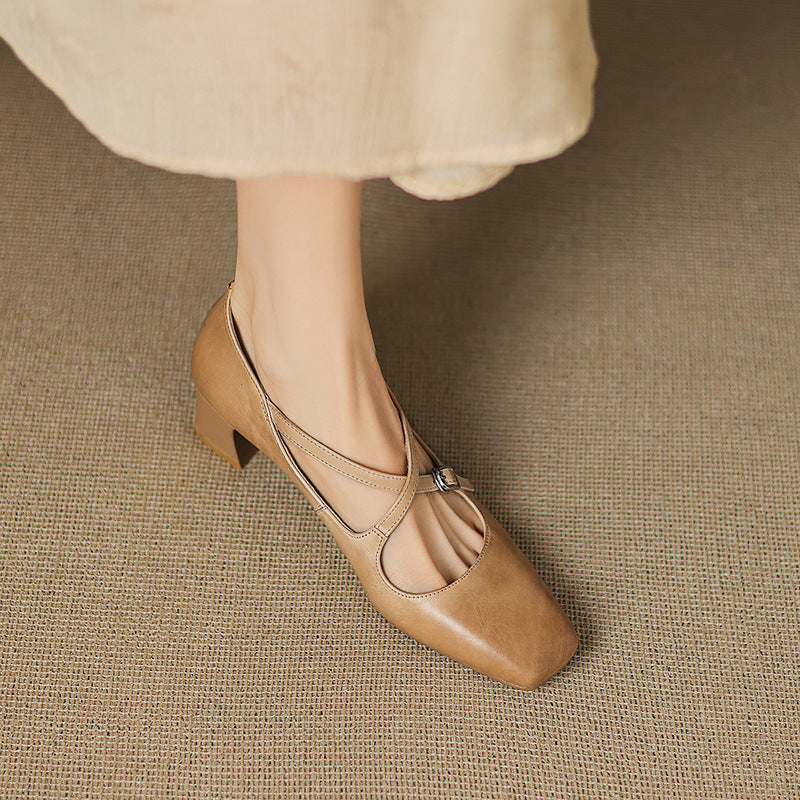 MARVANE™ Leather Kitten Heels