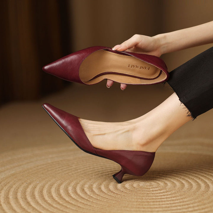 CEYRA™ Leather Kitten Heels