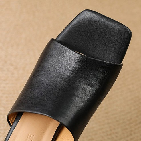 VIRELLE™ Curve Leather Mule