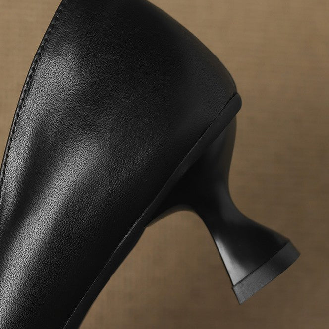 CALENNE™ Leather Kitten Heels