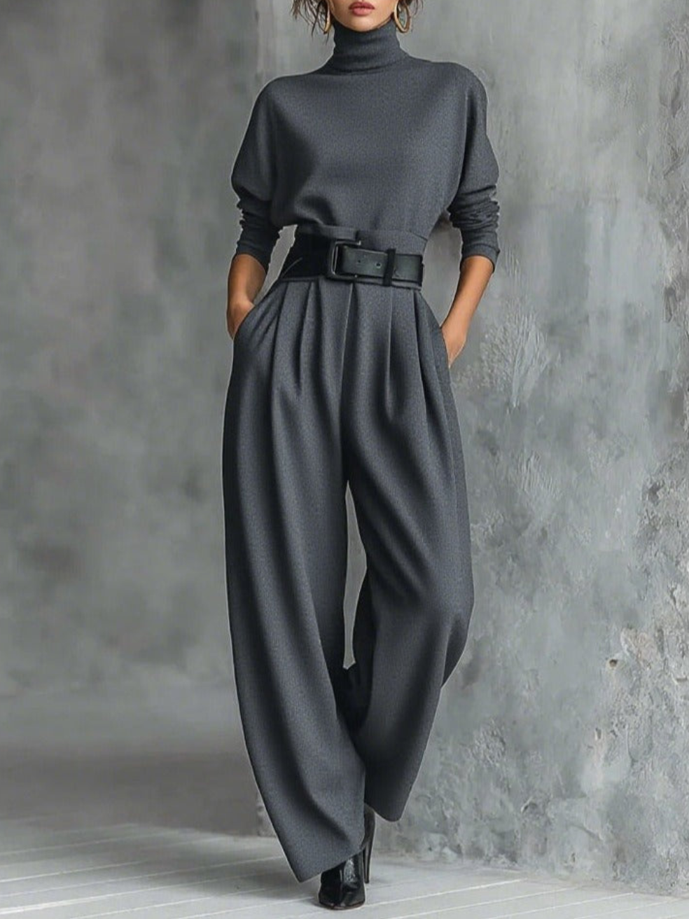 Jessica™ Elegant Top & Straight-Leg Pants Set