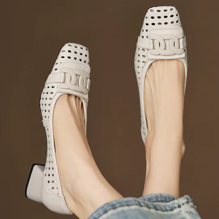 Solea™ Woven Leather Heels