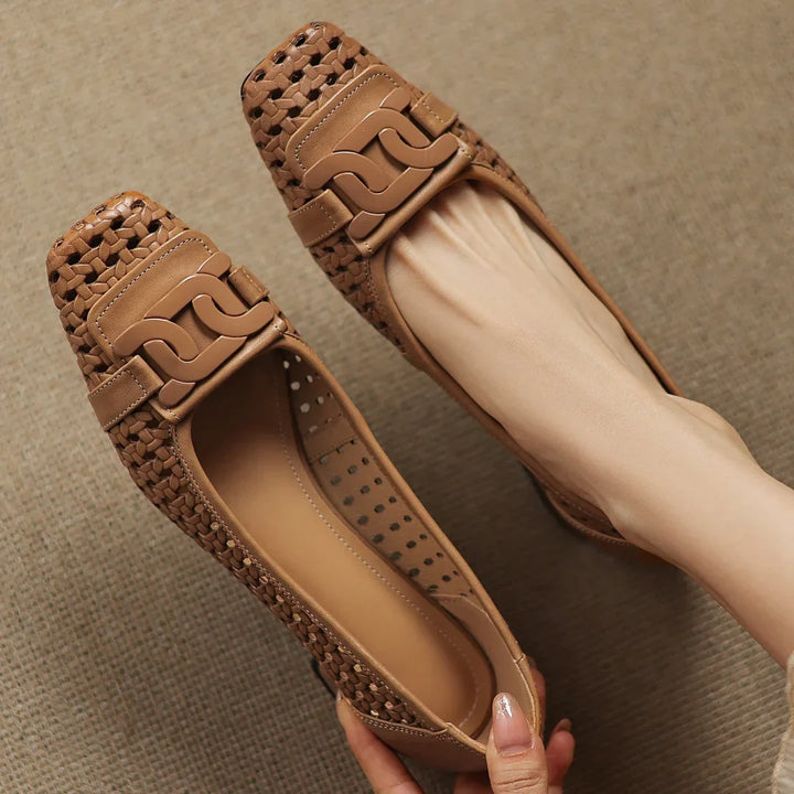 SOLEA™ Woven Leather Heels