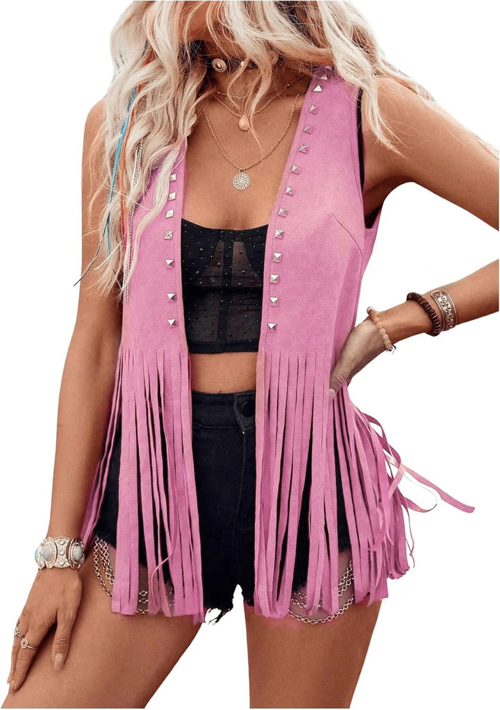 Sienna™ Fringe Stud Vest