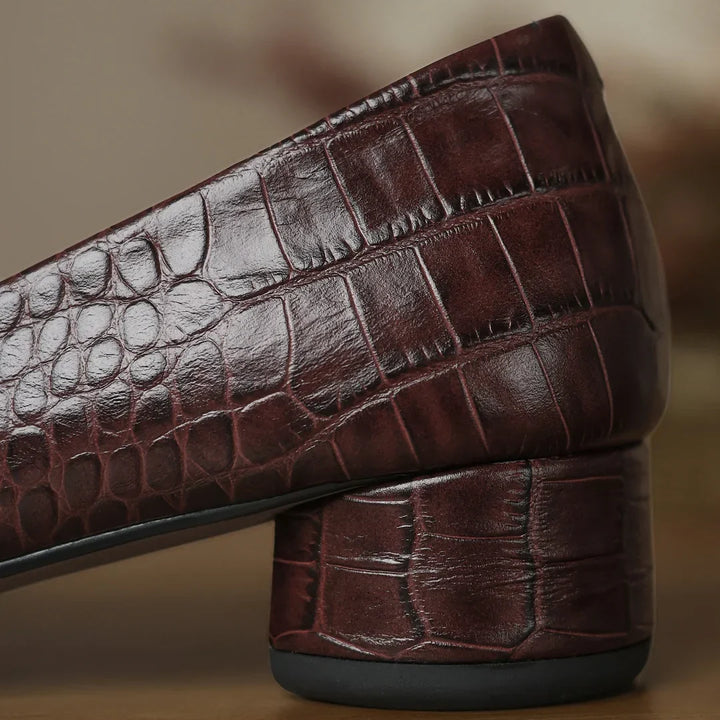 OPIUM™ Croc Leather Flats