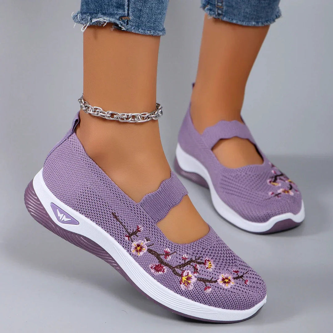 Amara™ Floral Comfort Slip-On Sneakers