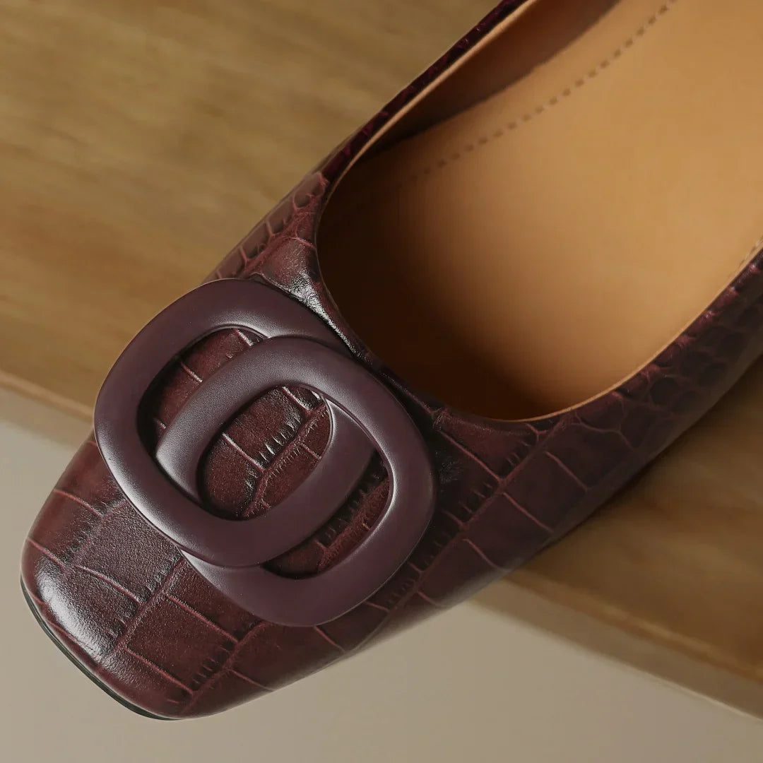 OPIUM™ Croc Leather Flats