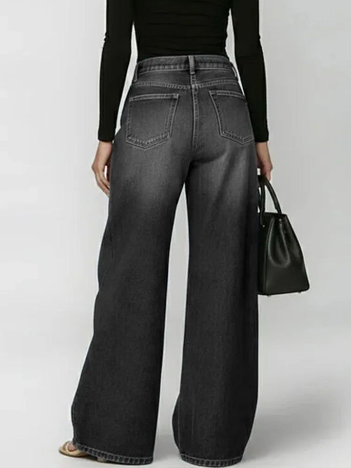 Rivka™ Grommet Wide-Leg Denim Jeans