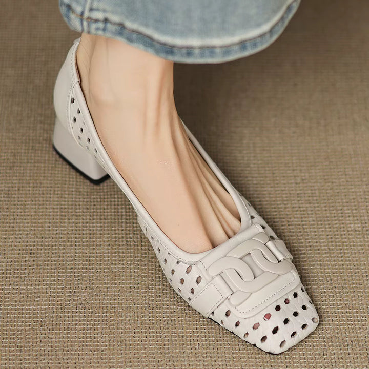 SOLEA™ Woven Leather Heels