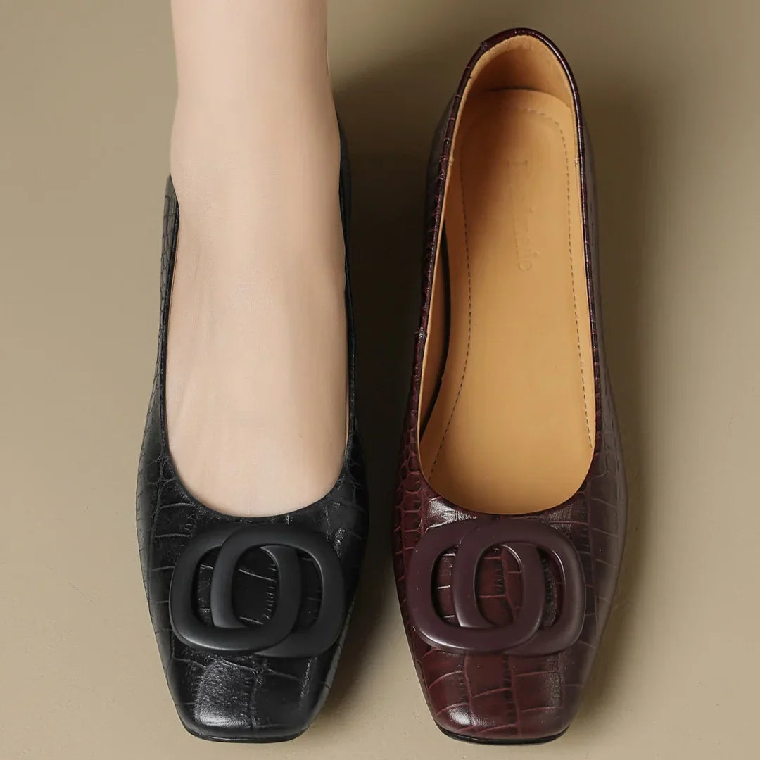OPIUM™ Croc Leather Flats
