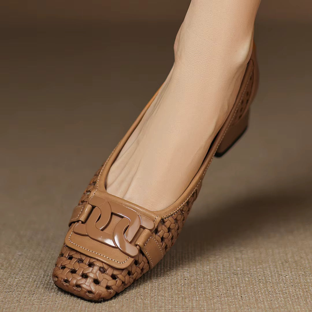 SOLEA™ Woven Leather Heels