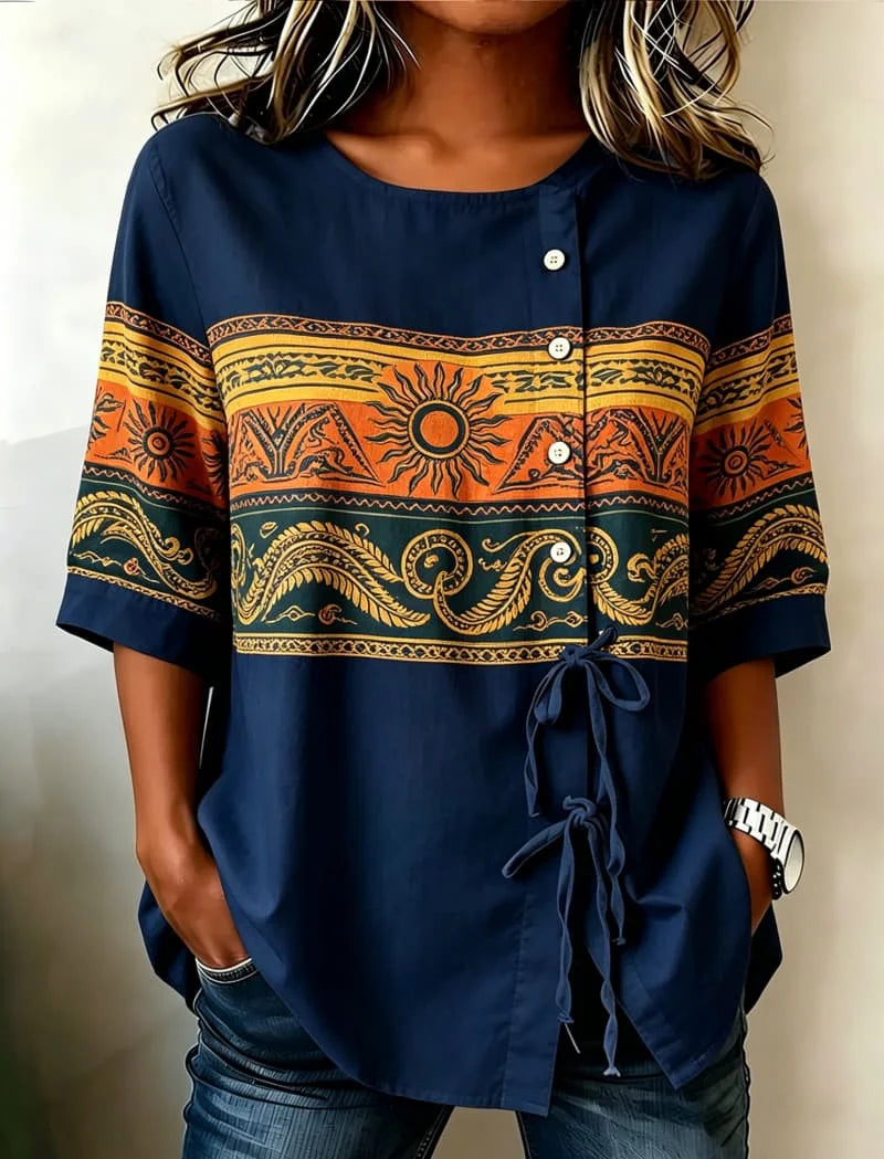 Morgan™ Soft Embroided Linen Top